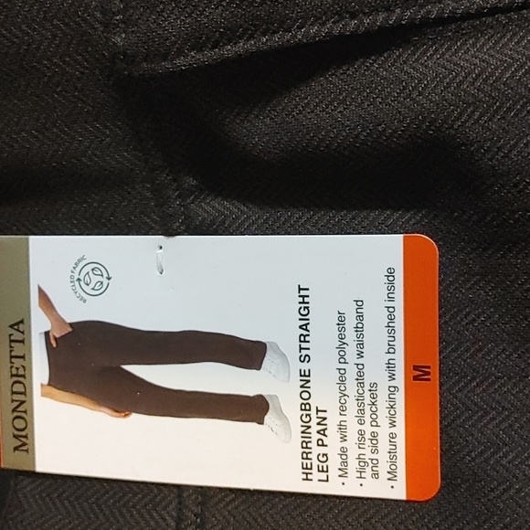 NWT Mondetta Women's Herringbone Straight Leg Pants Brown M S winter fall - Picture 6 of 7